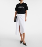 Victoria Beckham Printed cotton jersey T-shirt