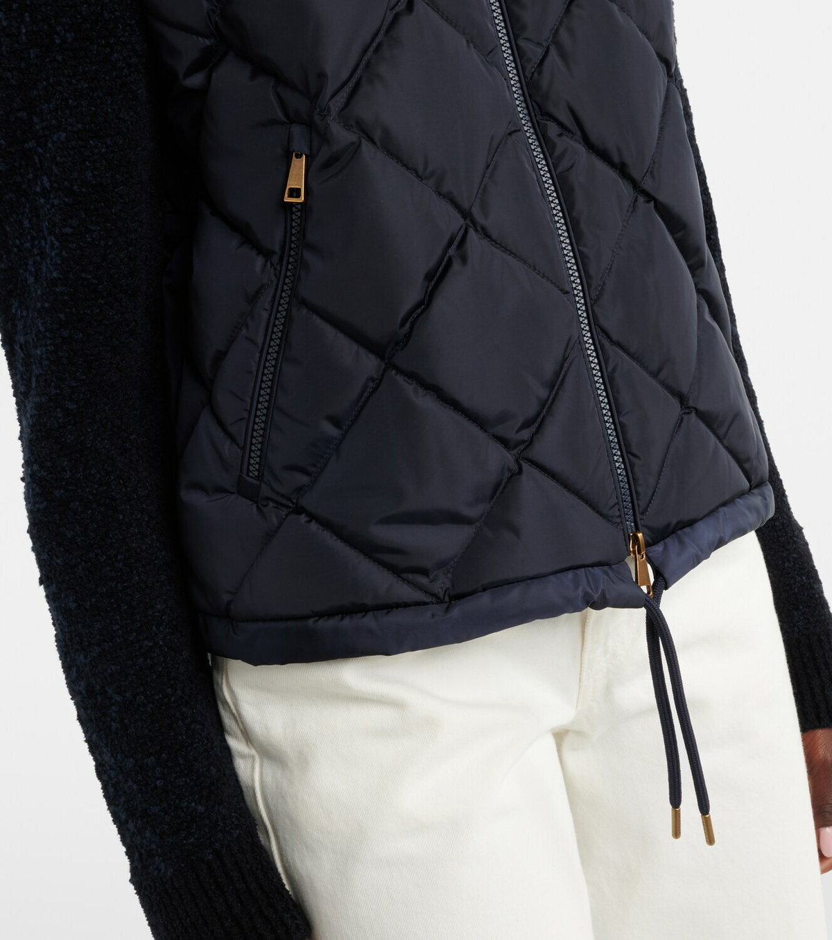 Moncler Down-paneled cotton-blend cardigan