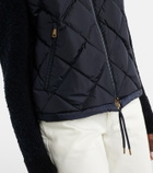 Moncler Down-paneled cotton-blend cardigan