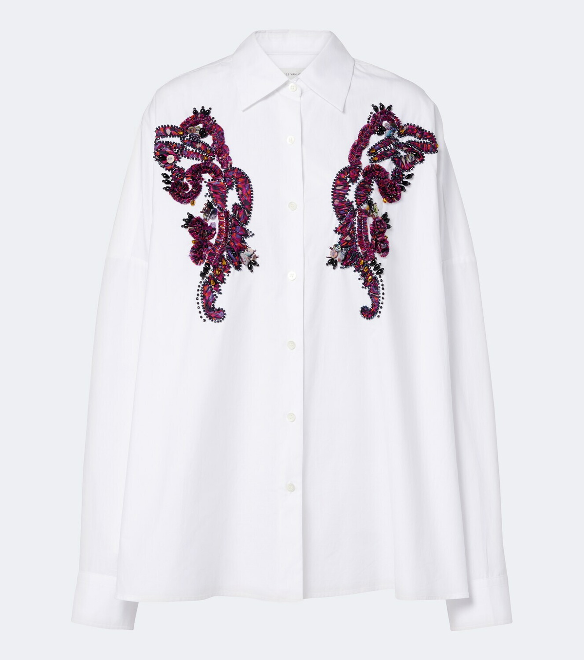 Dries Van Noten Embellished cotton shirt