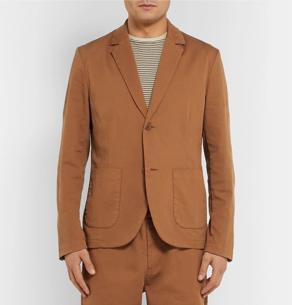 Tan on sale cotton blazer