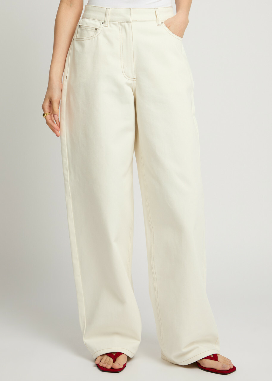 Remain BY Birger Christensen Cocoon Wide-leg Jeans Ecru