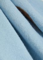 Allude Elbow Patch Cotton and Cashmere-blend Jumper Light Blue