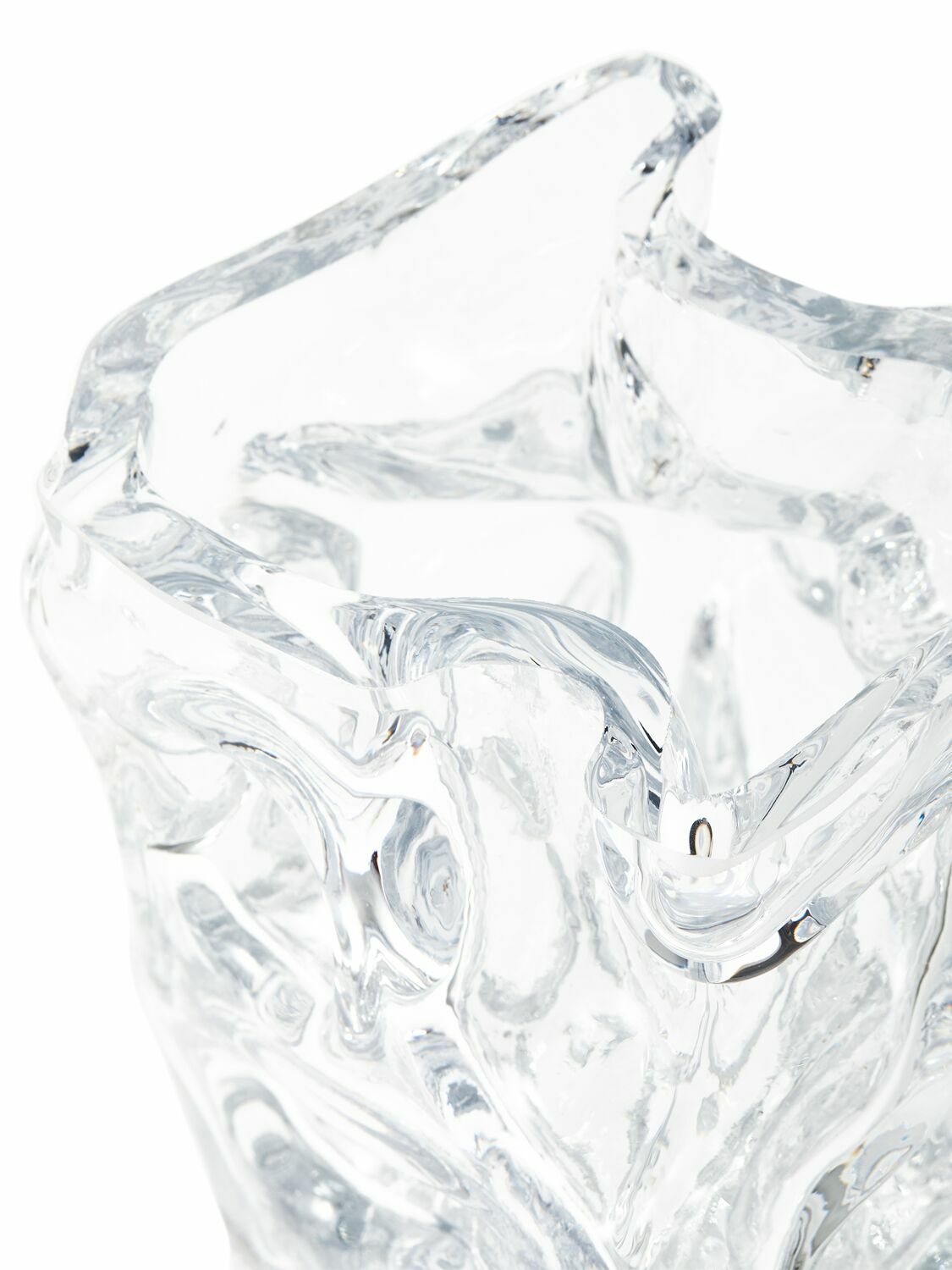 POLSPOTTEN Clear Ice Glass Vase