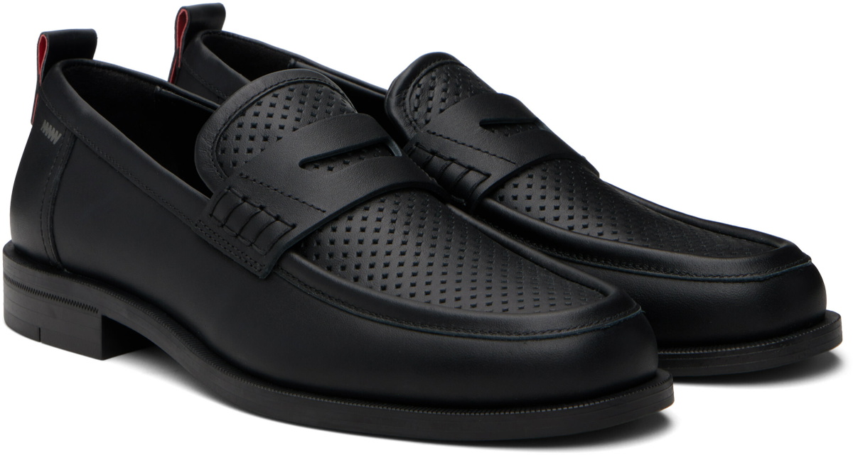 Hugo Black Perforated Loafers