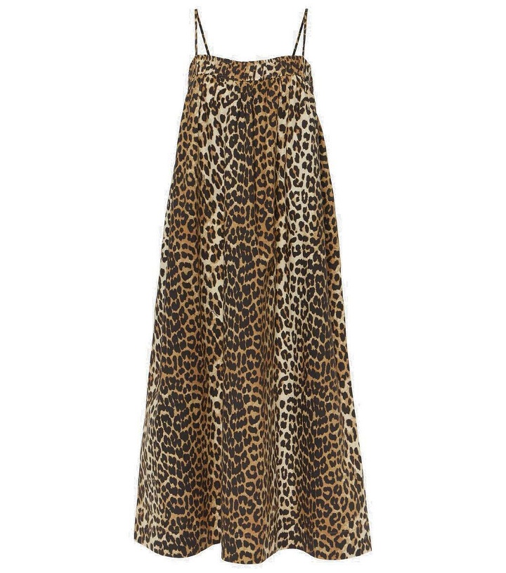 Photo: Ganni Leopard-print cotton midi dress