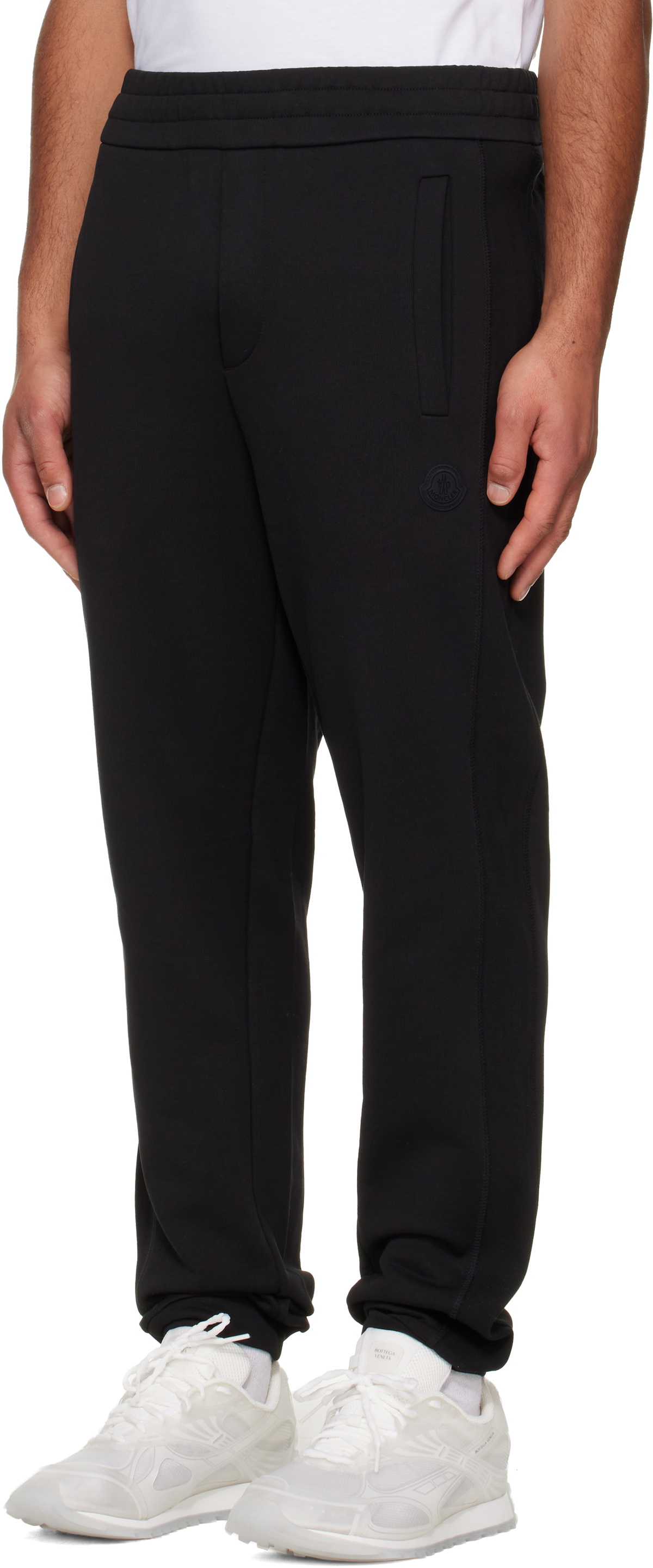 Moncler Black Cotton Sweatpants