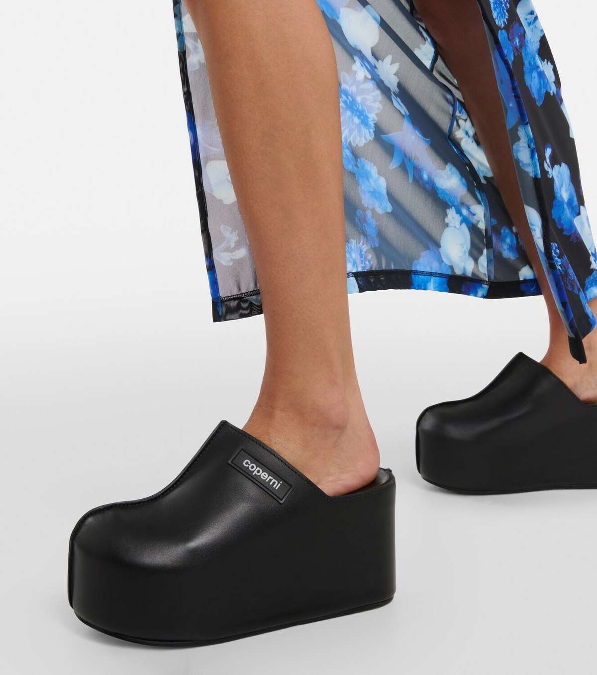 超値下げcoperni コペルニ 黒 ミュール 38 サイズ Coperni Leather platform clogs Coperni