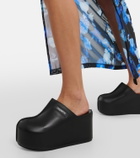 Coperni Leather platform clogs