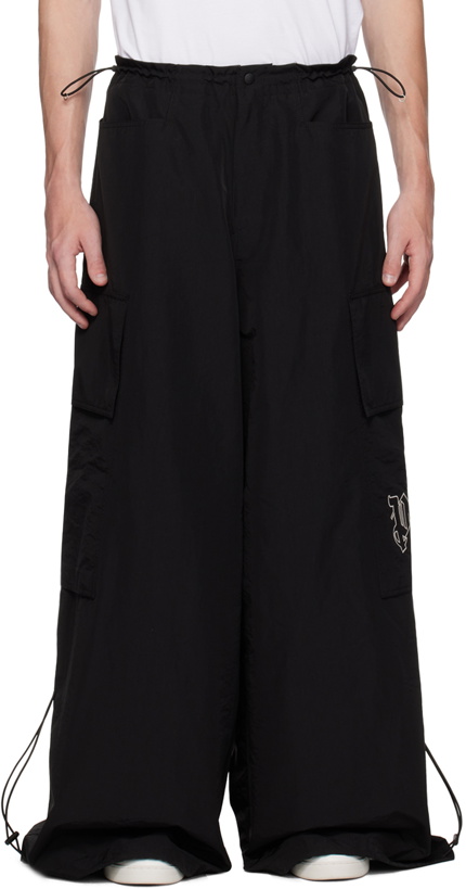 Photo: Palm Angels Black Monogram Parachute Cargo Pants