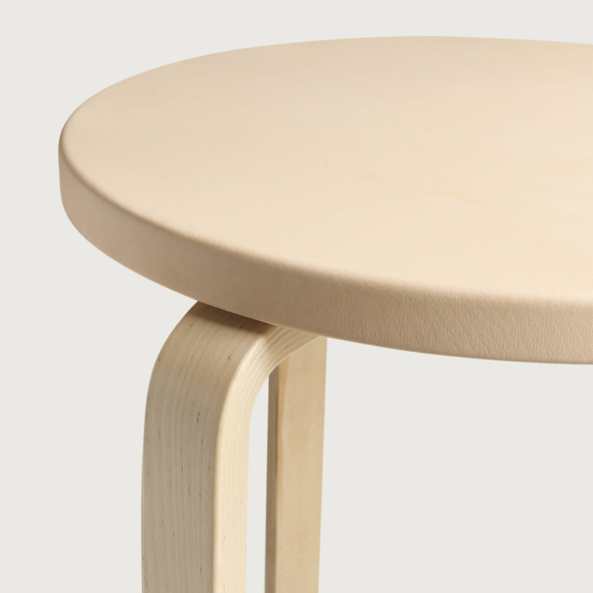 Artek x Hender Scheme Table 90C in Wild Birch/Leather