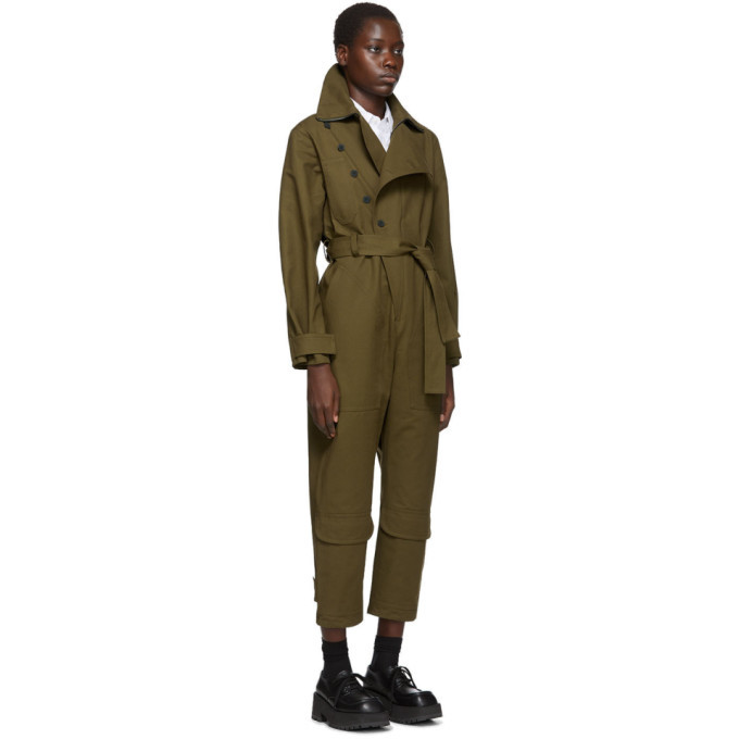 Khaki cheap military playsuit