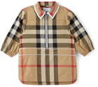 Burberry Baby Beige Cotton Vintage Check Dress