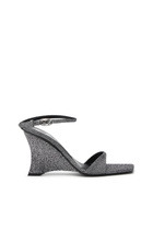 Diesel D-Amber-Wedge sandals in Lurex fabric - Sandals Womens in Silver