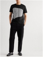 Aloye - Poplin-Panelled Cotton-Jersey T-Shirt - Black
