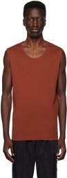LEMAIRE Burgundy Ribbed Tank Top