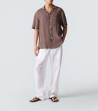 Fedeli Linen bowling shirt