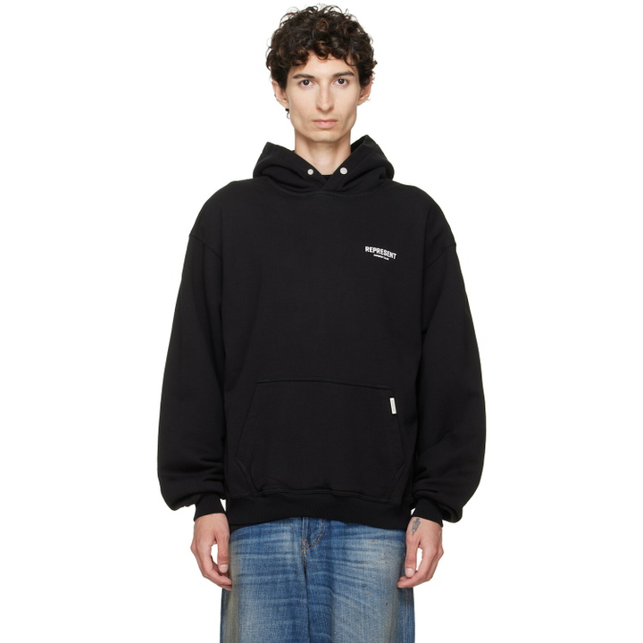 Photo: Represent Black Printed 'Owners Club' Hoodie