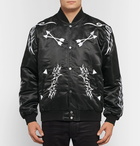 Rhude - Embroidered Satin Bomber Jacket - Men - Black