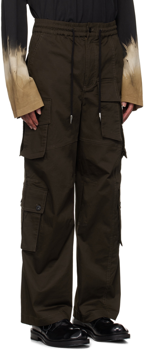 Feng Chen Wang Brown Cotton Cargo Pants