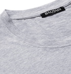 Balmain - Logo-Print Cotton-Jersey T-Shirt - Men - Gray