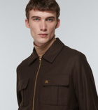 Amiri - Mohair-blend flannel blouson jacket