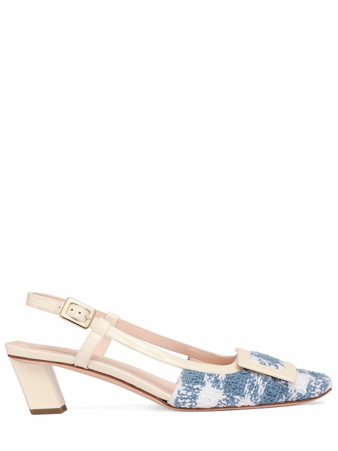 BELLE VIVIER SOCK LACQUERED BUCKLE ANKLE BOOTS IN OFF WHITE CALFSKIN AND TECHNICAL FABRIC main image 0