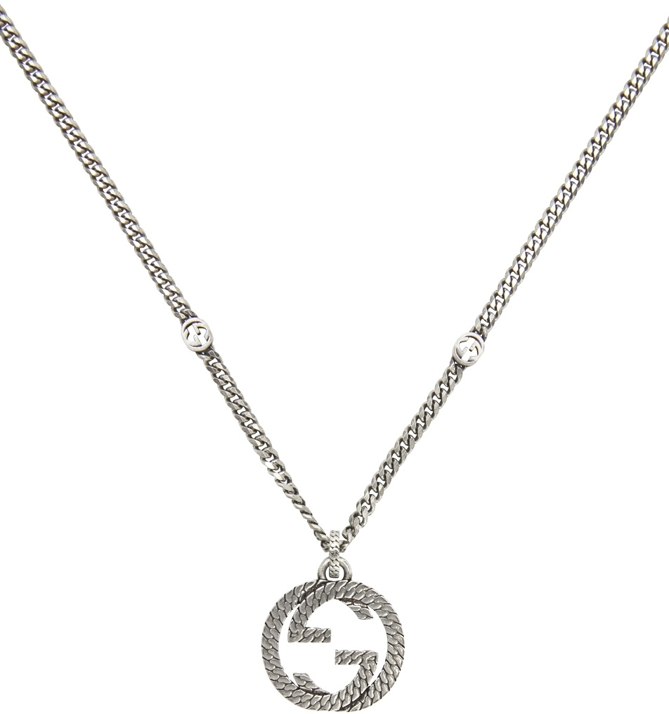 Gucci Silver Interlocking G Necklace Gucci 7088