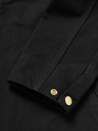 Carhartt WIP - Detroit Corduroy-Trimmed Organic Cotton-Canvas Jacket - Black