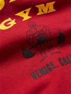 Y,IWO - Gold's Gym Logo-Print Cotton-Jersey Sweatshirt - Red