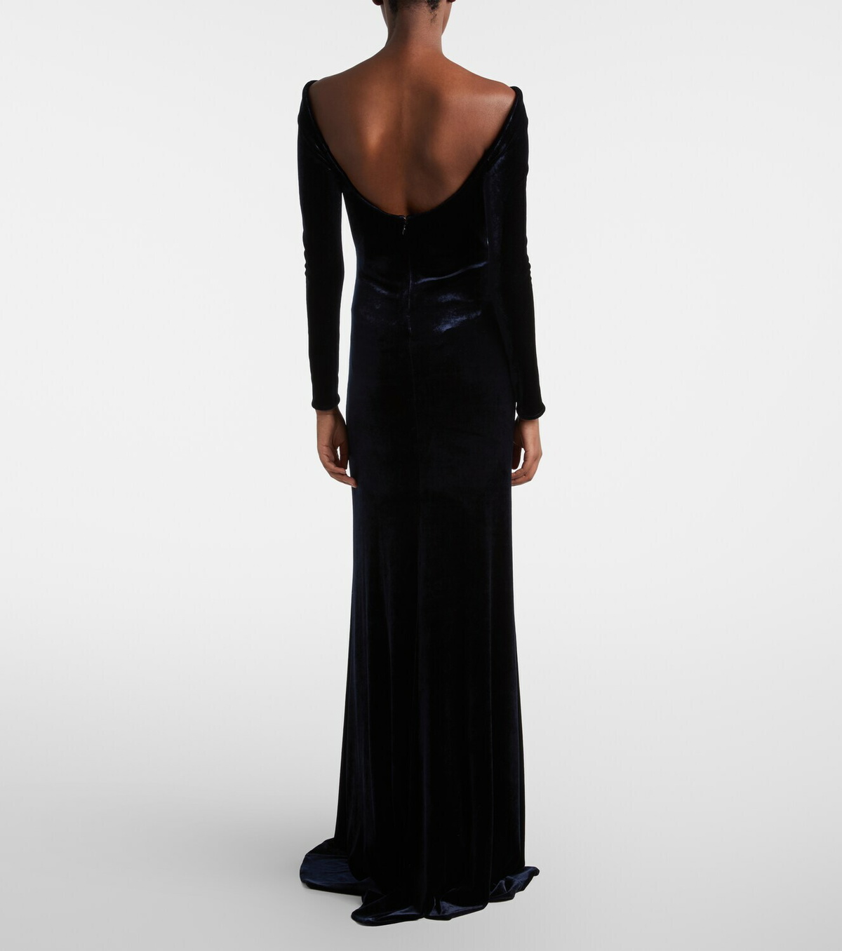 Alaïa Off-shoulder velvet gown