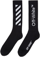 Off-White Black Diag Mid Socks
