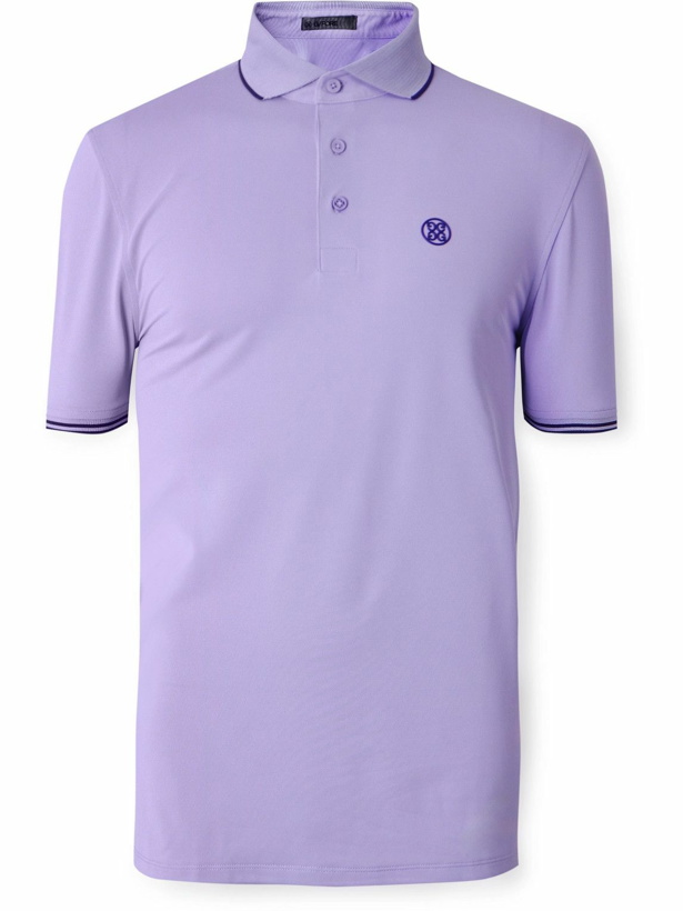 Photo: G/FORE - Logo-Appliquéd Stretch-Piqué Polo Shirt - Purple