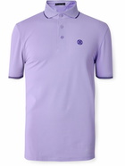 G/FORE - Logo-Appliquéd Stretch-Piqué Polo Shirt - Purple