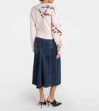 Alexander McQueen Floral jacquard wool and silk sweater