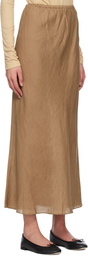 Baserange Tan Dydine Maxi Skirt