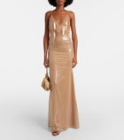David Koma Dégradé sequined gown