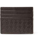 Bottega Veneta - Intrecciato Woven Leather Cardholder - Men - Brown