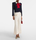 Valentino Tie-neck virgin wool jacket
