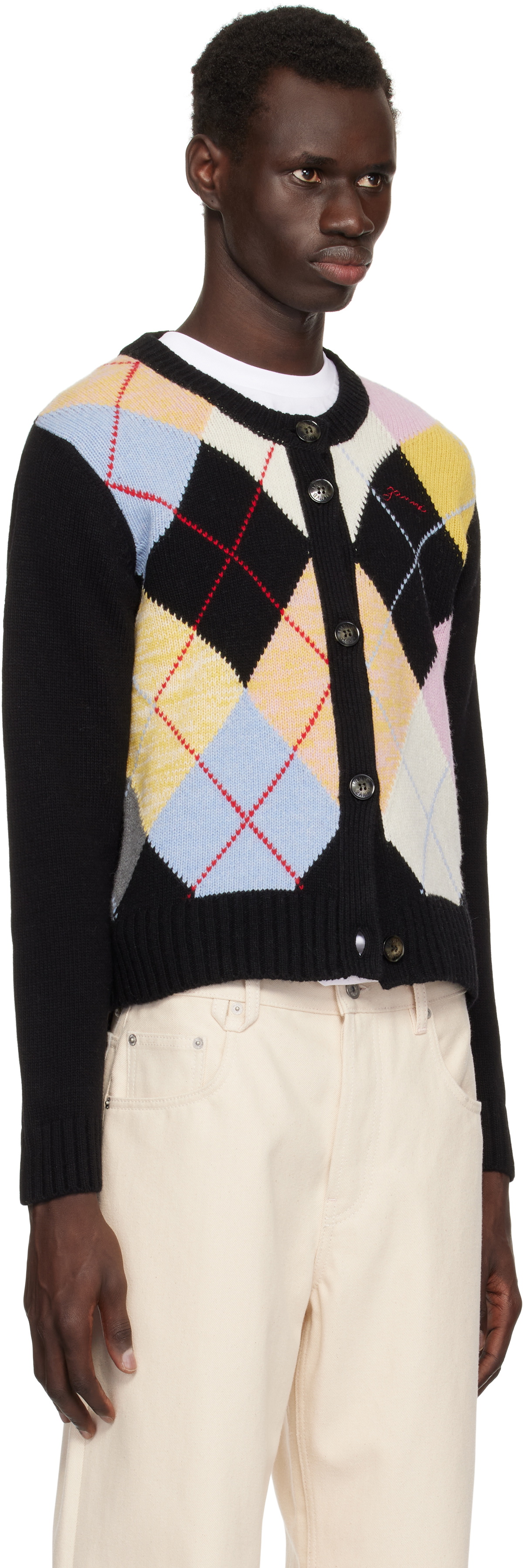 GANNI Multicolor Harlequin Cardigan
