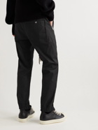 Rick Owens - Tapered Panelled Organic Cotton-Blend Poplin Sweatpants - Black