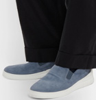 Dunhill - Radial Spoiler Suede Slip-On Sneakers - Blue