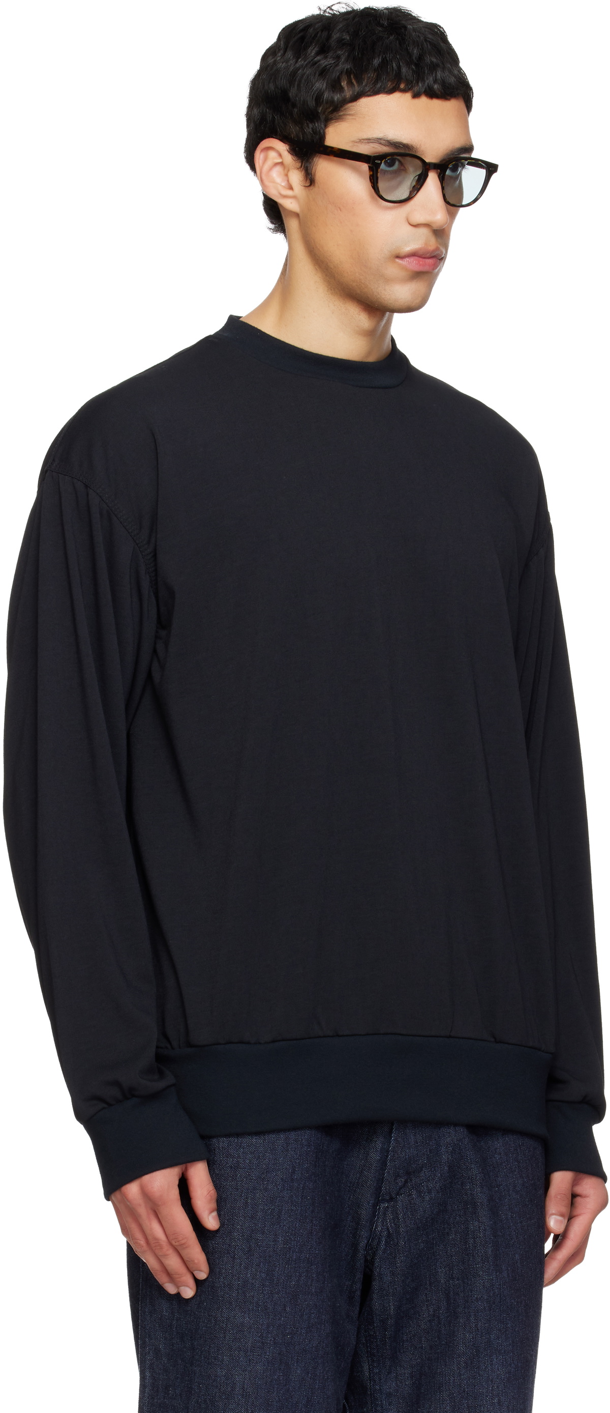 nanamica Black Polyester Jersey L/S T-shirt