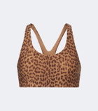 The Upside Javan Jade leopard-print sports bra
