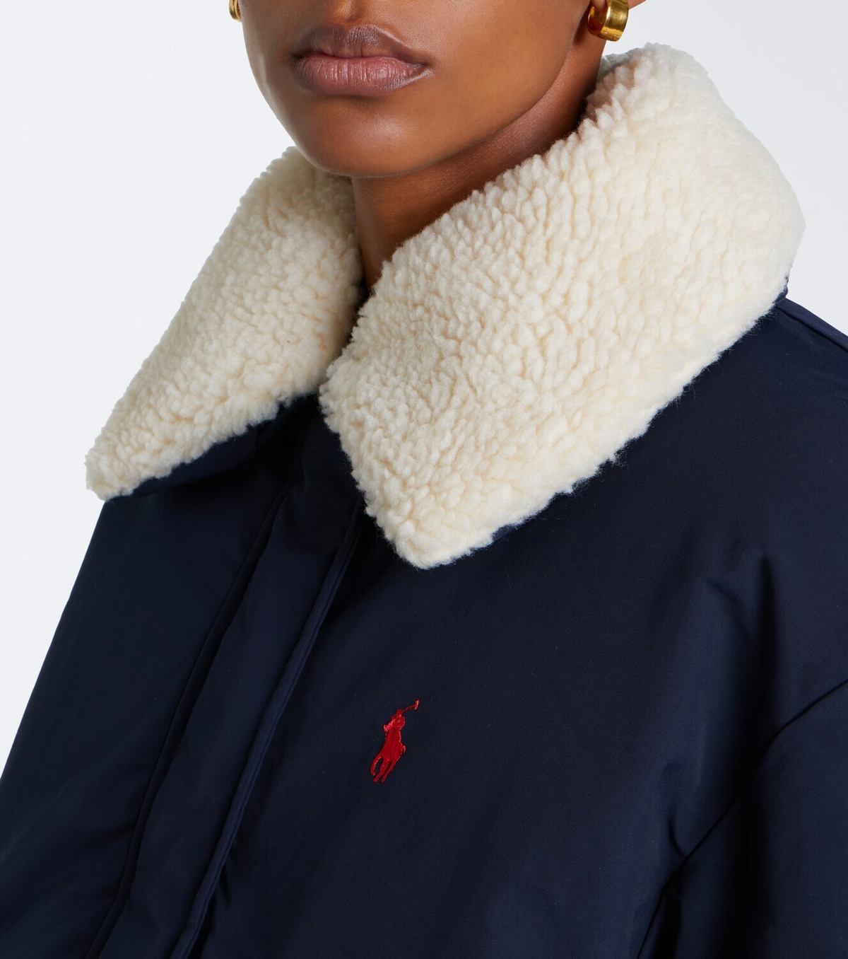 Polo Ralph Lauren Teddy-trimmed technical down jacket