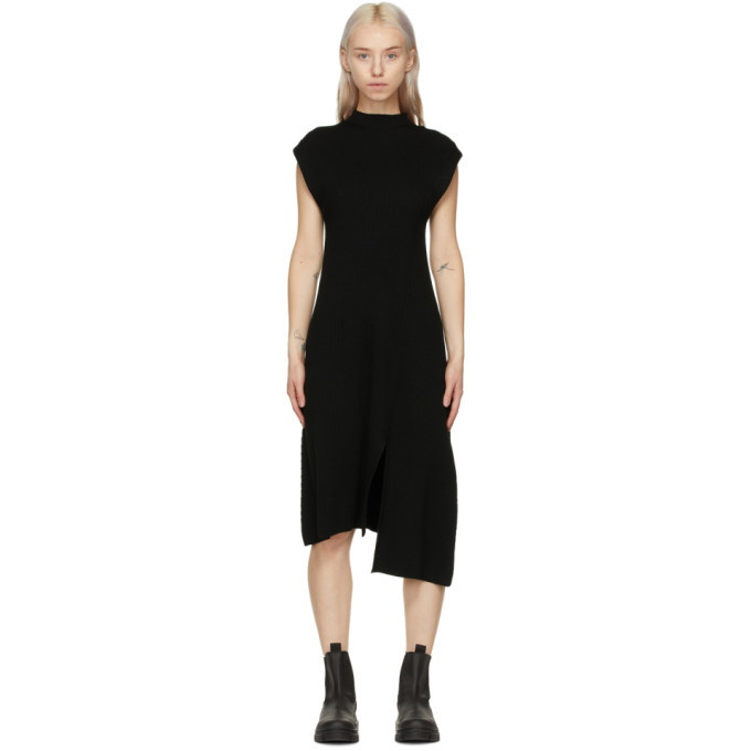 Photo: Kenzo Black Wool Asymmetric Jumper Dress
