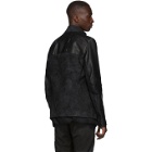 Boris Bidjan Saberi Black Leather Oil Washed Jacket