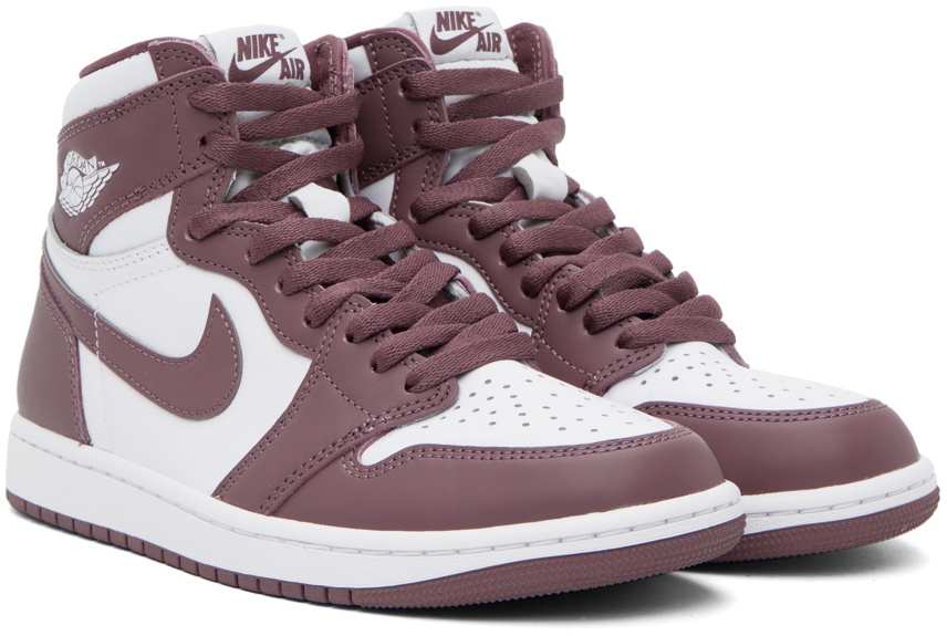 Nike Jordan Purple & White Air Jordan 1 Retro Sneakers Nike Jordan Brand