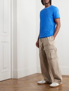 Moncler - Slim-Fit Logo-Detailed Cotton-Jersey T-Shirt - Blue