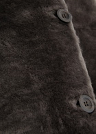 Arma Lucine Reversible Shearling and Leather Jacket Dark Brown